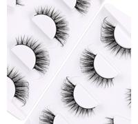 Bande transparente 6D légère et confortable Demi œil de chat, bandes quotidiennes, duveteuse et douce, imitation vison court, œil de chat