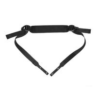 Bande Transport Large pour Charge 6 Confortable Noire | Nylon twill épais, coussinet large, répartition poids, 125cm ajustable, universel