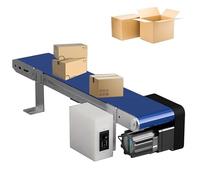 Bande transporteuse électrique automatique pour le transport industriel et l'emballage, hauteur 16 cm, vitesse réglable, idéale pour la manutention de la cargaison et le mouvement efficace des