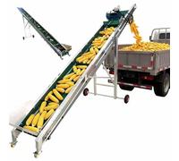 Bande transporteuse électrique en PVC réglable en hauteur 4 m pour emballer des marchandises chargement céréales maïs pommes de terre soja Support amovible Vert