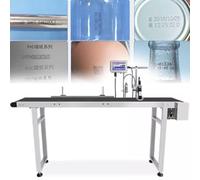 Bande transporteuse électrique, petite machine de codage de ligne de montage, imprimante à jet d'encre intelligente pour impression de codes-barres et d'étiquettes
