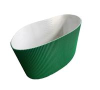 Bande transporteuse en PVC vert de 5 mm d'épaisseur pour faucheuse à foin - Motif circulaire pour pelouse, compatible avec les pièces de machines de coupe et de pétrissage (1300 x 150 x 5 mm