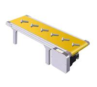 Bande transporteuse industrielle en PVC - Petite machine de transport de bureau pour ligne de montage plate (8 x 40 cm) - Solution polyvalente efficace pour votre entreprise