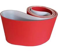 Bande transporteuse industrielle légère en PVC rouge for chaîne de montage(130x23cm/51.2x9in)