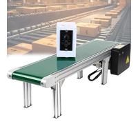 Bande transporteuse industrielle, PVC à vitesse réglable avec régulateur de vitesse, moteur à noyau en cuivre, réglage anti-déviation, design compact pour chaîne de production d'emballage