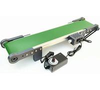 Bande transporteuse motorisée en PVC - Table de transport industrielle électrique réglable pour une manipulation efficace des matériaux, système de convoyeur robuste pour l'entreposage et la