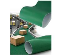 Bande Transporteuse PVC Vert 4 mm - Tapis Industriel Antidérapant pour Bagage Aéroport & Tri Logistique - Résistant à l'Usure & Facile à Épisser(30x200cm/11.8x78.7in)