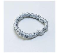 Bandeau 100% Pure Soik Cheveux Archants Bandes Bandes Élastiques Scroucheux Titulaires de queue de queue de cheval for Femmes Filles Accessoires for cheveux Bandeau Cheveux Femme(Silver 1cm)
