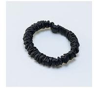 Bandeau 100% Pure Soik Cheveux Archants Bandes Bandes Élastiques Scroucheux Titulaires de queue de queue de cheval for Femmes Filles Accessoires for cheveux Bandeau Cheveux Femme(Black 1cm)