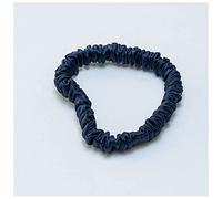 Bandeau 100% Pure Soik Cheveux Archants Bandes Bandes Élastiques Scroucheux Titulaires de queue de queue de cheval for Femmes Filles Accessoires for cheveux Bandeau Cheveux Femme(Navy 1cm)