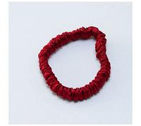 Bandeau 100% Pure Soik Cheveux Archants Bandes Bandes Élastiques Scroucheux Titulaires de queue de queue de cheval for Femmes Filles Accessoires for cheveux Bandeau Cheveux Femme(Red 1cm)