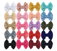 Bandeau 10pcs / lot 4,5 "Grands arcs de cheveux for filles for filles Populaire Accessoires de mode sucrée Bowknot Boutique Head Wear Bandeau Cheveux Femme(Mixed color,Without clip)