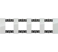 Bandeau 2 x 4 module cristal BTicino Living Now KA4802M4__ Ice