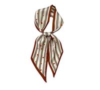 Bandeau 2P for dames, sac mignon, écharpe serrée au poignet, écharpe imprimée en Satin de soie, Bandana rayé d'été(Color:Lo-81)