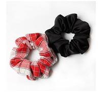 Bandeau 2pcs / terrain rayures et points élastiques Scrouchies élastiques Bande à cheveux cheveux Crêche Cravate Cravate Stipe for Femmes Filles Bandeau Cheveux Femme(K color)