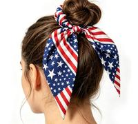 Bandeau 4 juillet - Bandeaux haute élasticité - Nœuds pour cheveux rouges, blancs et bleus - pour petite amie, mère, épouse, jour de l'indépendance, vacances, fête, vacances