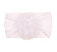 Bandeau à breloques en forme de fleur pour bébé - Fait à la main - Turban décoratif - Accessoire de photographie pour nouveau-nés