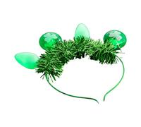 Bandeau à cheveux à LED trèfle porte-bonheur - Accessoire de cheveux vert - Accessoires pour cheveux - Fleur clignotante - Couronne de cheveux