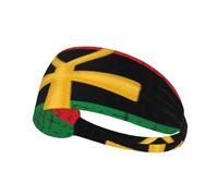 Bandeau à cheveux avec symbole des dieux égyptiens Ankh rouge et vert, bandeau élastique unisexe, bandeau évacuant l'humidité pour le sport, la course à pied, le yoga.