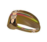 Bandeau à cheveux avec symbole des dieux égyptiens Ankh rouge et vert, bandeau élastique unisexe, bandeau évacuant l'humidité pour le sport, la course à pied, le yoga.
