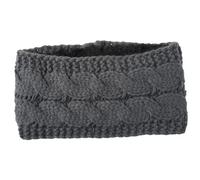 Bandeau à cheveux, bandeaux tricotés au crochet, bandeaux athlétiques for femme, bandeau tricoté, bandeau en tricot torsadé, bandeaux chauds au crochet, bandeaux épais, cache-oreilles, fil gris foncé(
