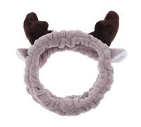 Bandeau à cheveux doux avec oreilles d'animaux pour filles, femmes, pour spa, maquillage, bain - Café, comme décrit très