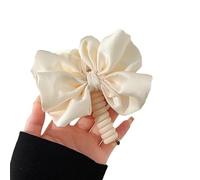 Bandeau à cheveux élégant avec nœud et ligne téléphonique - Pour femme - Tresse à bulles - Outil magique - 1 pièce - Beige