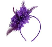 Bandeau à cheveux en plumes brillantes pour carnaval, bandeau élastique doux pour fête, couleur vive, bandeau pour cheveux festival de musique, taille libre
