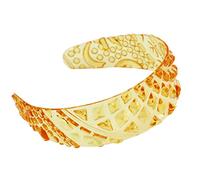 Bandeau à cheveux pour femme - En plastique transparent - Motif ananas - Large bandana