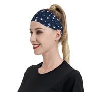 Bandeau à cheveux pour homme et femme avec motif patte de chien et étoile - Pour la course à pied, le football, la gym