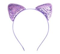 Bandeau à cheveux tendance pour enfants, motif écailles de poisson, oreilles de chat, bijoux pour filles (violet clair)