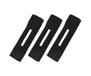 Bandeau à Chignon Torsadé en Polyester, 3 Pièces, Noir | Réutilisable, Doux Cheveux, pour Cheveux Longs et Queues de Cheval, École et Ballet