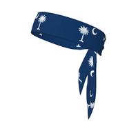 Bandeau à cravate drapeau de la Caroline du Sud pour homme et femme - Élégant serre-tête de sport, convient pour diverses activités sportives