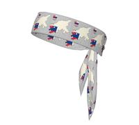 Bandeau à cravate imprimé carte topographique de Slovénie pour homme et femme, bandeau ninja, bandeau de sueur, pour athlétisme, yoga, course à pied, gym.