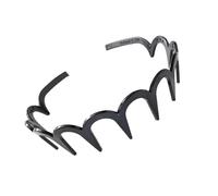 Bandeau à dents de requin - Peigne ondulé en forme de Z - Construction en plastique flexible antidérapant - Design extensible confortable - Avec maintien sûr - Chapeau polyvalent pour fille