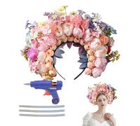 Bandeau à fleurs, bandeaux à fleurs pour femmes | Couronne de fleurs nuptiale - Kit de fabrication de couronnes de fleurs, kit d’artisanat de bandeaux de mariée, accessoires pour cheveux faits à la ma