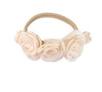 Bandeau à fleurs, pour bébés et filles, en nylon, élastique, turban doux, pour nouveau-né, tout-petits, baptême, fête, mariage, photographie, B