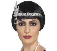 Bandeau À Franges En Argent Années 1920 Gatsby Accessoire De Costume Chic