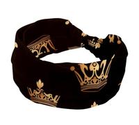 Bandeau à motif de couronne pour femme, bandeau doux pour yoga, bandeau élastique, respirant pour la course à pied, le sport, l'entraînement, les voyages