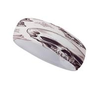 Bandeau à Motifs de crânes esquissés, élastique et antidérapant, pour Femmes, Accessoires de Mode, Bandeaux pour Cheveux pour Le Sport Quotidien, Le Yoga, la Course à Pied.