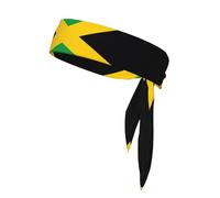 Bandeau à nouer avec drapeau de la Jamaïque pour homme, bandeau athlétique pour homme et femme, bandeau de tennis et ninja, noir