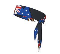 Bandeau à nouer avec motif carte de l'Australie avec imprimé Opera Hous pour homme et femme, bandeau ninja, bandeau réglable évacuant l'humidité et rafraîchissant