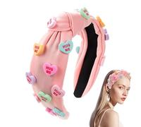 Bandeau à nœud en forme de cœur d'amour, bandeaux à nœud large - Bandeau de spa pour la Saint-Valentin Bandeau de lavage du visage - Couvre-chef de maquillage, décors de bandeaux saisonniers, envelopp