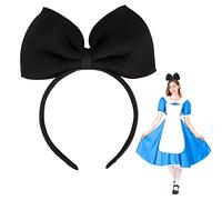 Bandeau à Nœud Noir, Hoshin Alice au Pays des Merveilles Bandeau Noir avec Nœud pour Femmes et Enfants