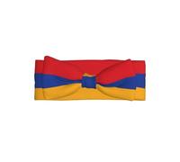 Bandeau à nœud pour bébé avec drapeau de l'Arménie - Doux et extensible - Pour nouveau-nés et nourrissons - Joli nœud papillon - Pour fêtes et cadeaux