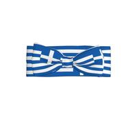 Bandeau à nœud pour bébé avec drapeau grec - Doux et extensible - Pour nouveau-nés et nourrissons - Joli nœud papillon - Pour fêtes et cadeaux