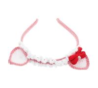 Bandeau à Oreilles de Chat Crocheté à Main, Rose, Ajustable | Fils de Laine et Fer, Port Confortable, Fêtes D'anniversaire et Occasions