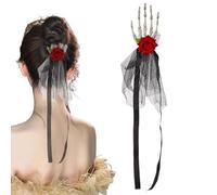 Bandeau à os à main - Squelette Hannd Bonne Claw Punk Heart-Wress | Halloween Skull Haind Headpiece Hairpins | En casque Halloween Skellington pour la décoration du festival de cosplay de