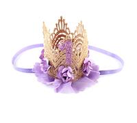 Bandeau à Paillettes Bandeau Bébé Fille 1er Anniversaire Paillettes 1ère Fleur D'anniversaire Couronne De Diadème Princesse Bébé Nombre La Première Fois Violet Nouveau Née De Bébé