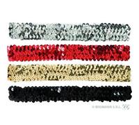 Bandeau à paillettes - SMIFFY'S - Bandeau charleston rouge - Élastique - Années 20 - Années 70